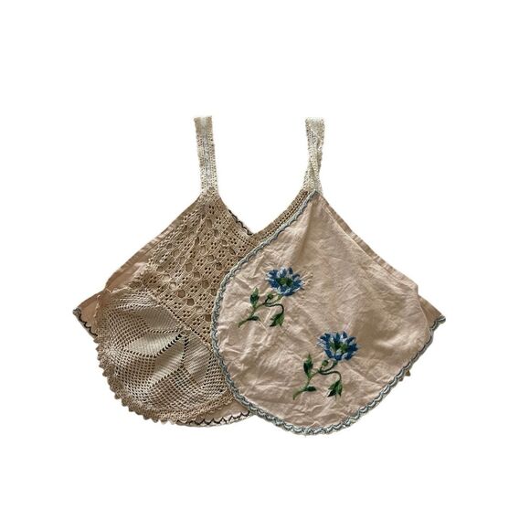 Vintage Handsewn Hanky Crochet Top – OS - Picture 1 of 6